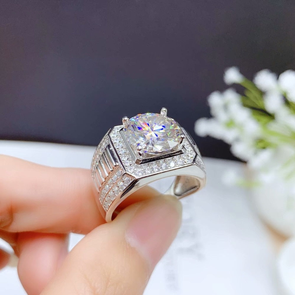 Moissanite Diamond Sterling Silver Ring New Zealand