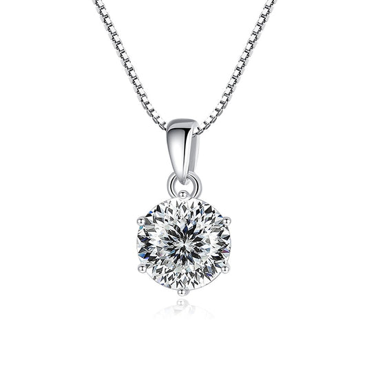 Sterling Silver Moissanite Diamond Necklace