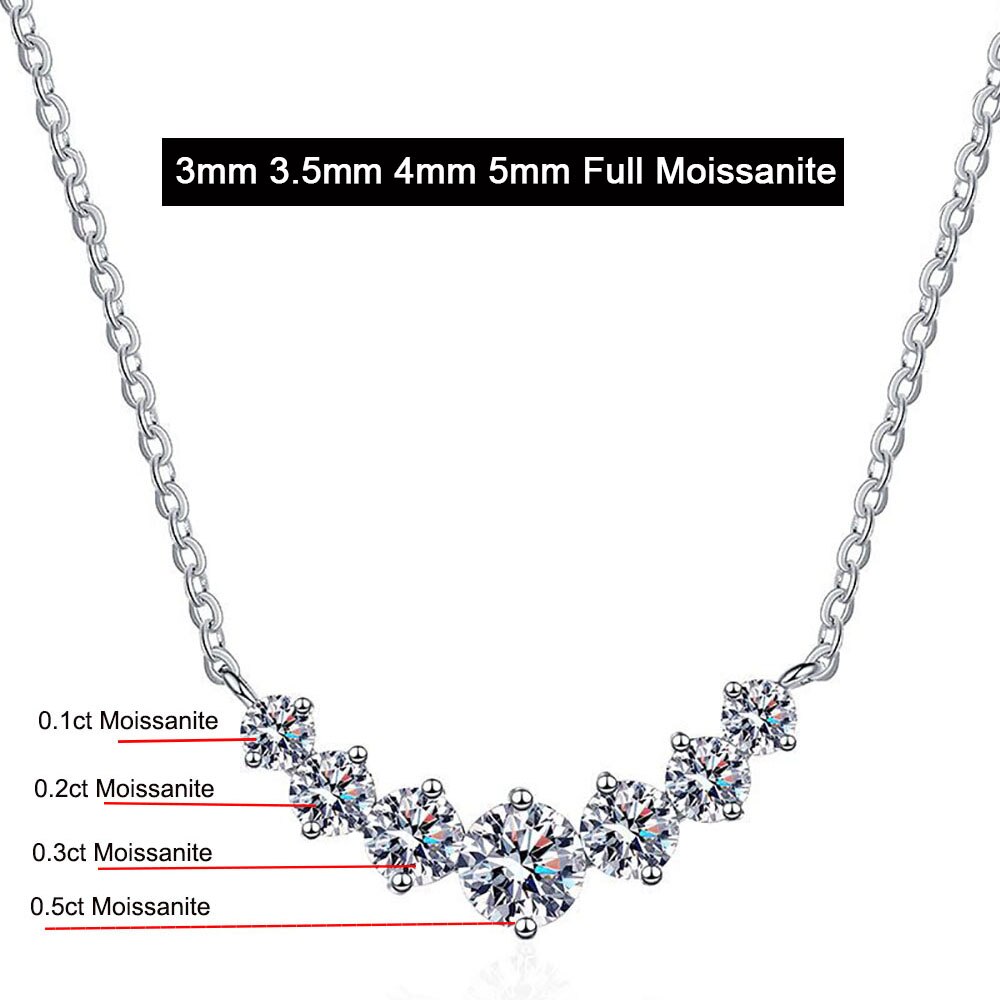 Moissanite Diamond Sterling Silver Necklace