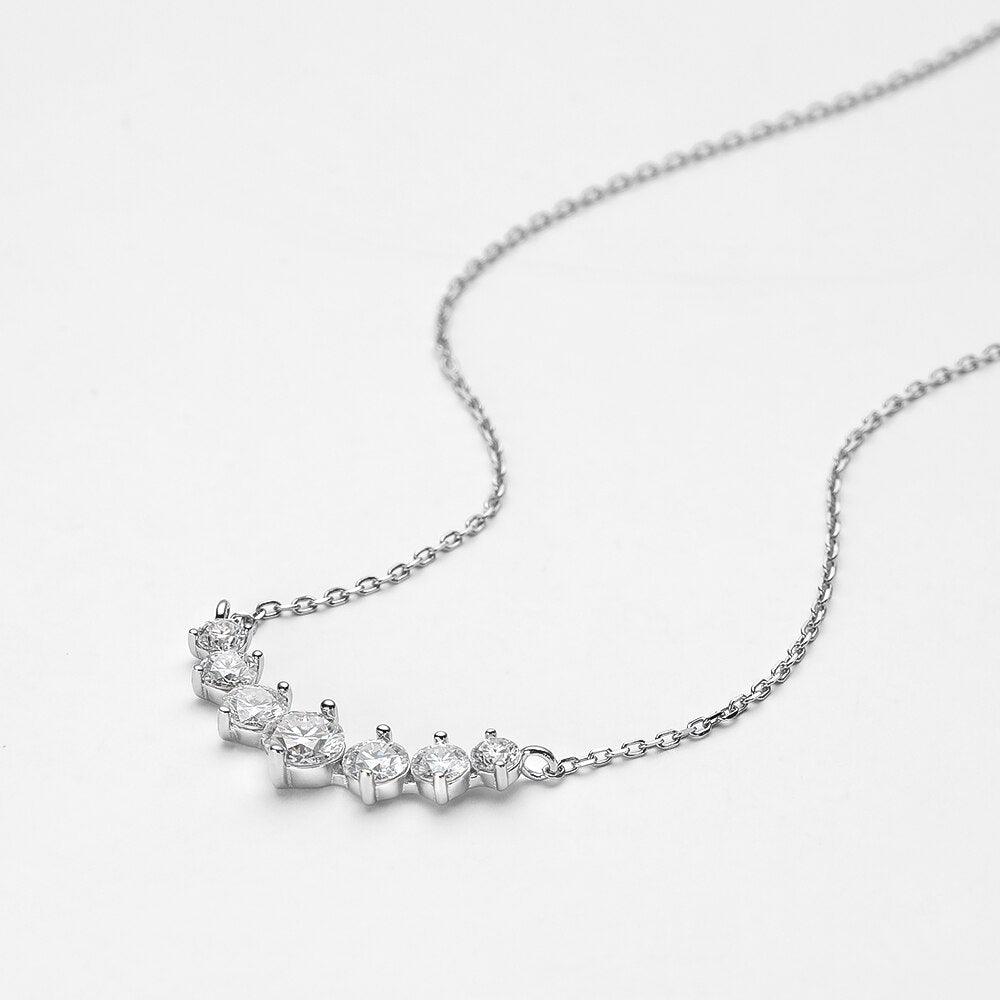 Moissanite Diamond Sterling Silver Necklace New Zealand