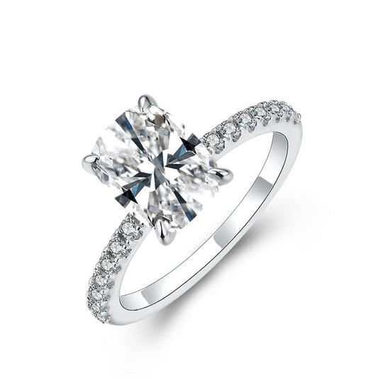 Moissanite Cushion Cut Engagement Ring