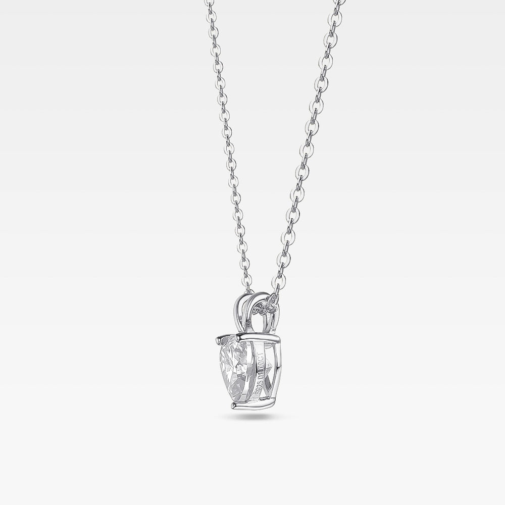 moissanite diamond necklace heart
