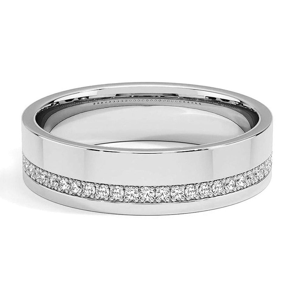 Mens Moissanite Ring 925 Sterling Silver 18K Gold Plated Holloway Jewellery