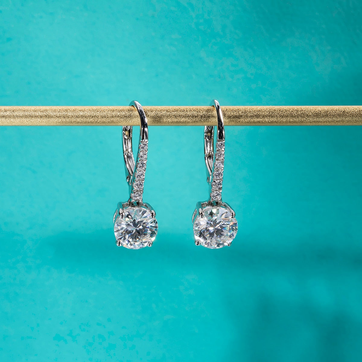 1 Carat Moissanite Earrings UK