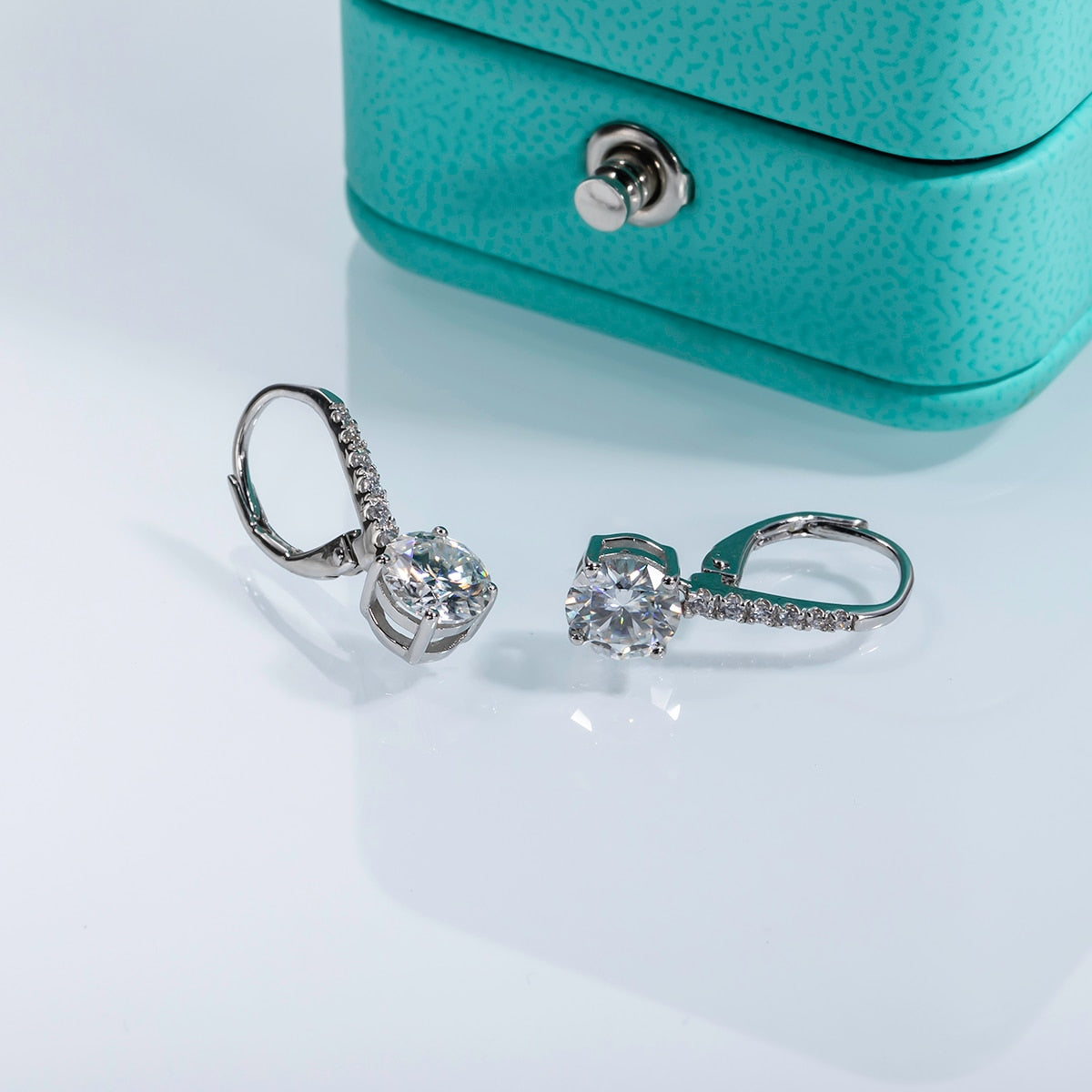 Moissanite Diamond Dangle Drop Earrings