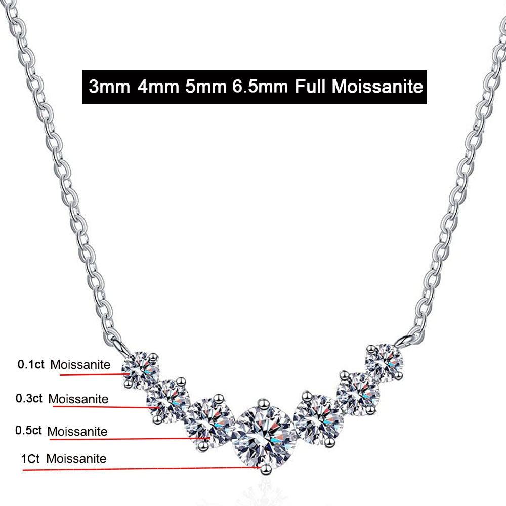 Moissanite Sterling Silver Necklace