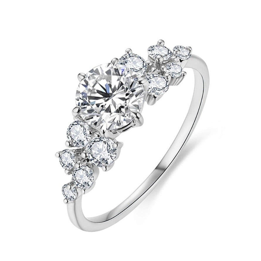 Handmade 1 Carat Moissanite Ring White Gold or Rose Gold