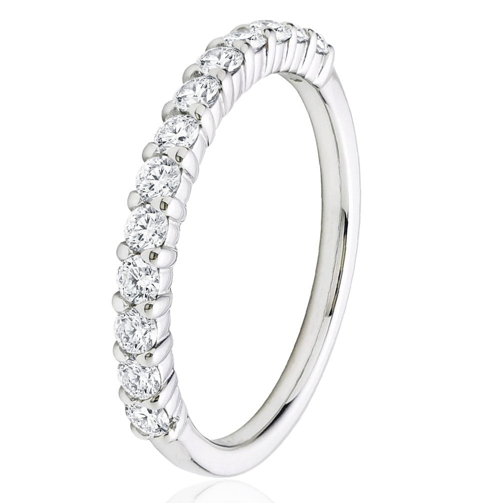2mm moissanite wedding ring 925 sterling silver half moissanite eternity band