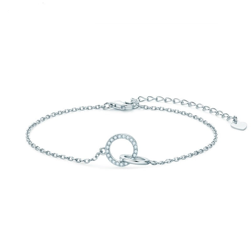 Infinity Moissanite Diamond Eternity Linked Bracelet AU