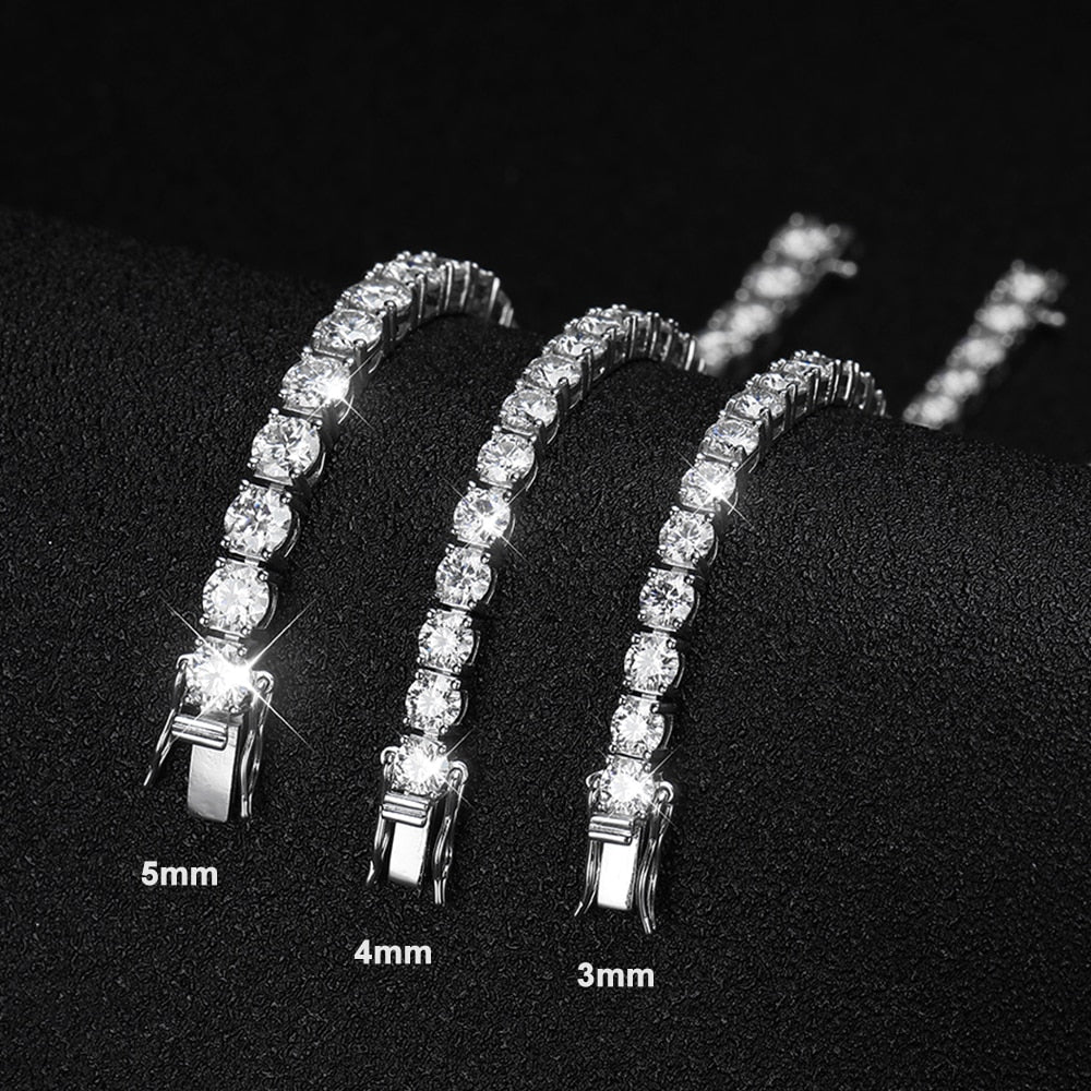 Moissanite Sterling Silver Bracelet USA
