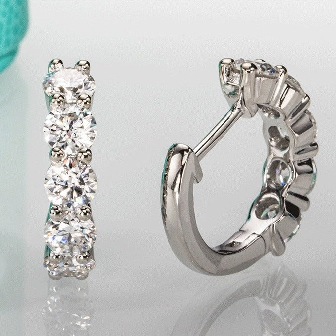 Moissanite Diamond Hoop Earrings Australia
