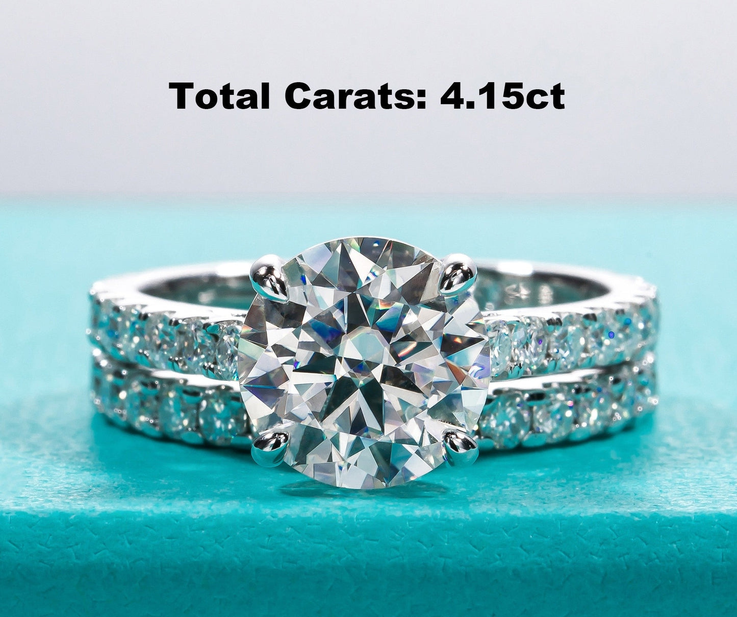 3ct Main Stone Moissanite Ring Set Wedding Band Canada