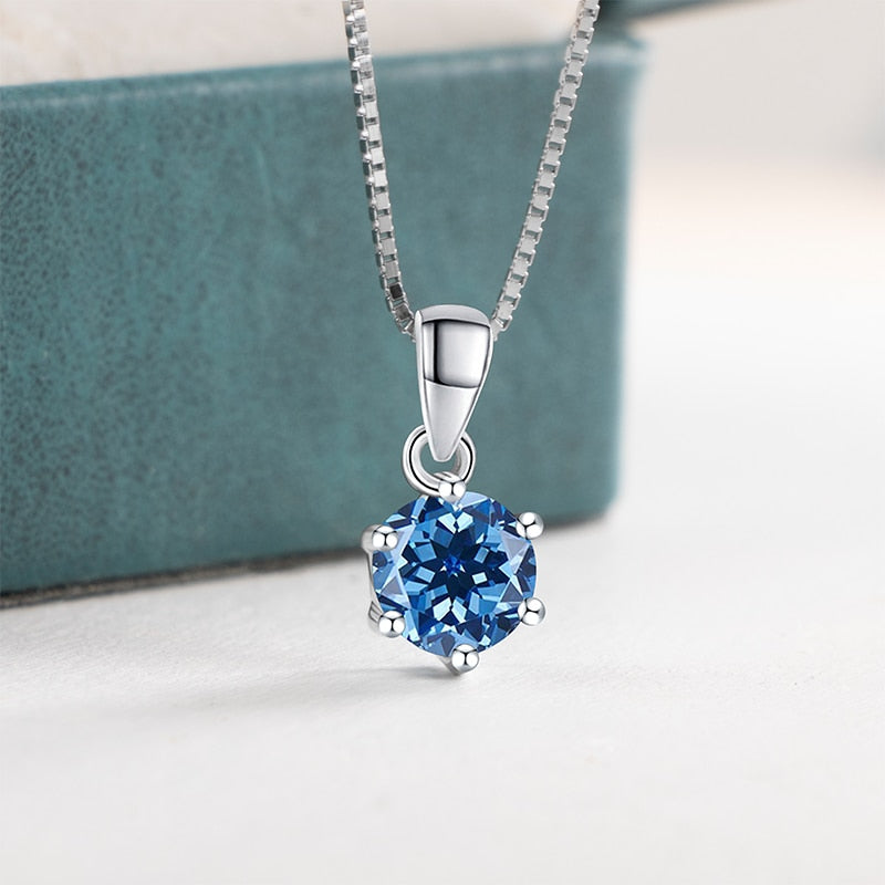 1ct Moissanite Diamond Sterling Silver Pendant Necklace USA
