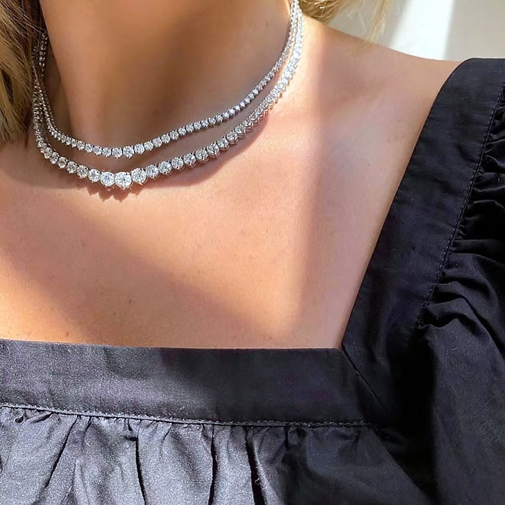Moissanite Diamond Tennis Necklace UK
