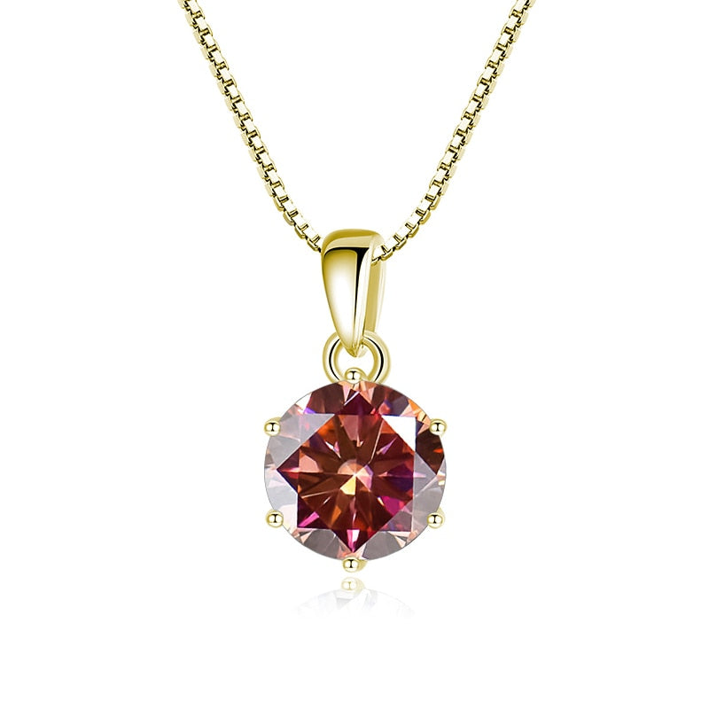 Sterling Silver Moissanite Diamond Necklace USA