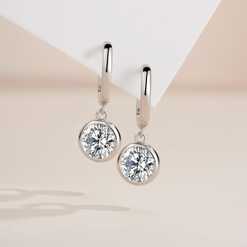 Moissanite Diamond Hoop Earrings USA