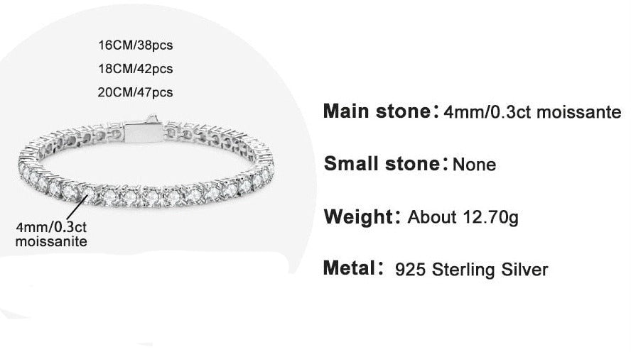 Moissanite Diamond Tennis Bracelet NZ