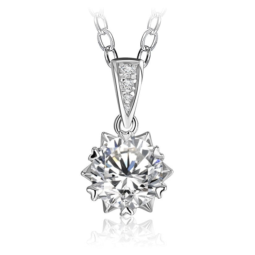 1 carat moissanite diamond necklace womens pendant Holloway Jewellery USA