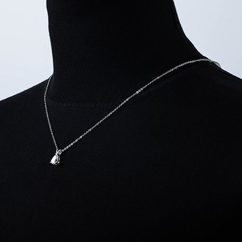 2 carat pear moissanite pendant necklace usa