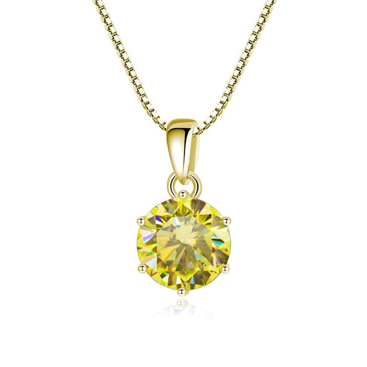 1 Carat Moissanite Diamond Pendant