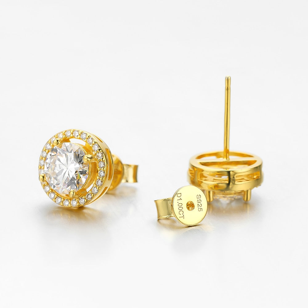 1 Carat Moissanite Diamond Stud Earrings USA