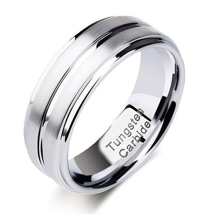 Tungsten and platinum on sale mens wedding bands