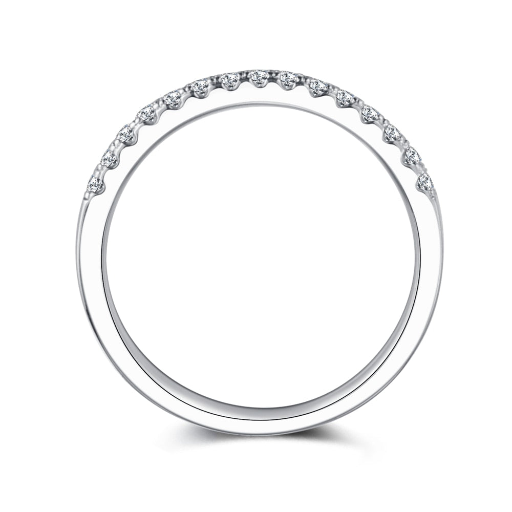 Resizable Moissanite Diamond Sterling Silver Engagement Ring USA