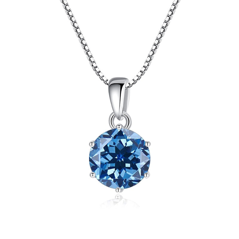 1ct Moissanite Diamond Sterling Silver Pendant Necklace