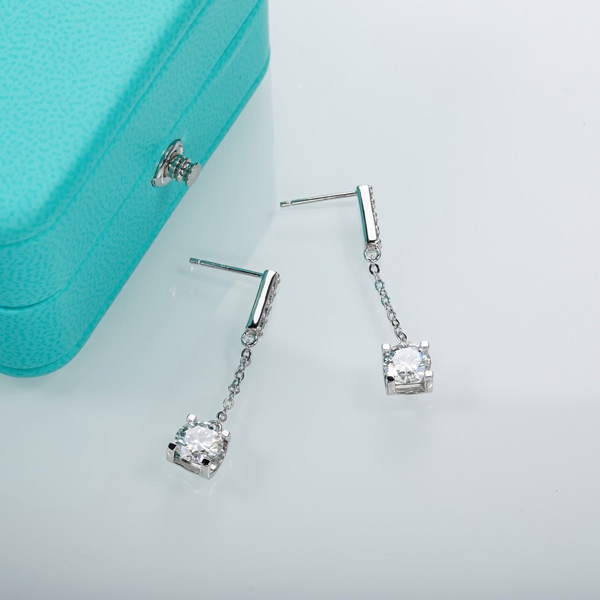 Moissanite Sterling Silver Earrings UK