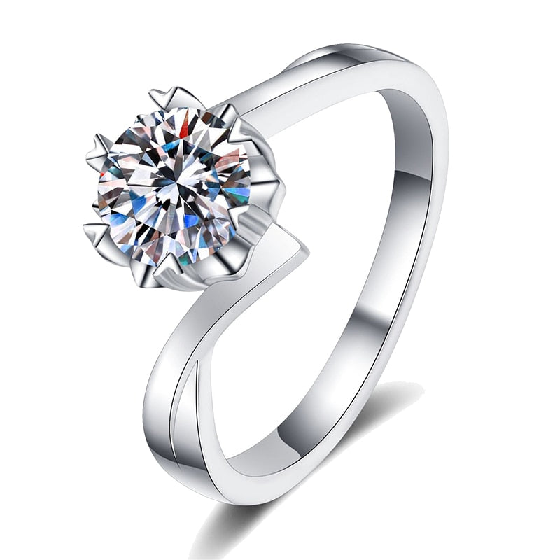 Moissanite Diamond Solitaire Ring