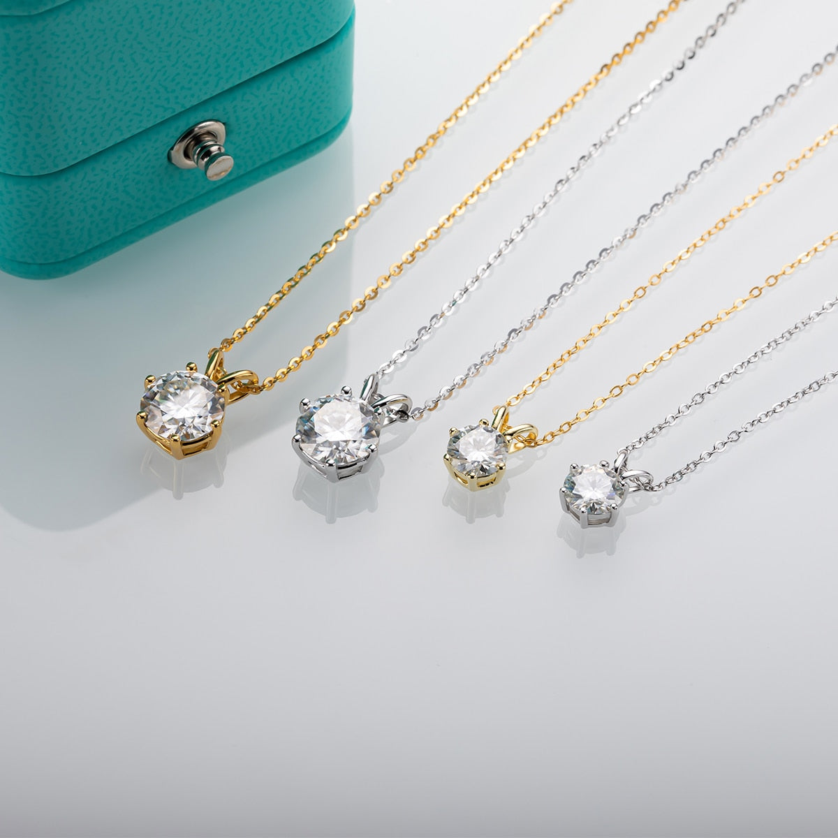 Moissanite Diamond Sterling Silver Necklace United States