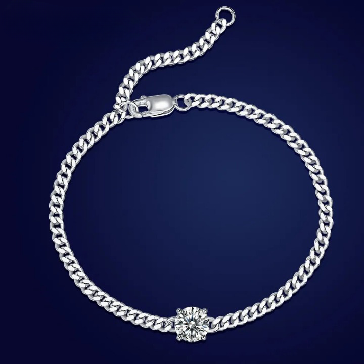 cuban bracelet moissanite diamond 1ct Aus Holloway Jewellery AU