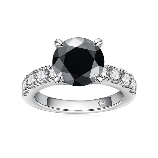 black moissanite engagement ring Holloway Jewellery