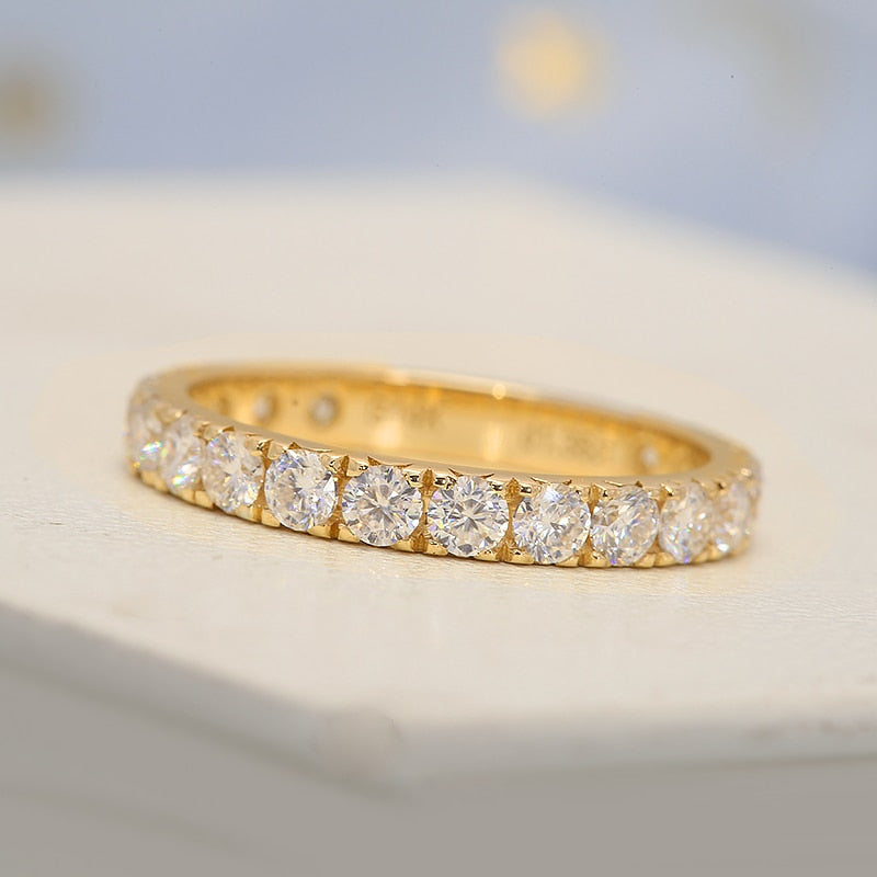 Holloway Jewellery Moissanite Yellow Gold Ring