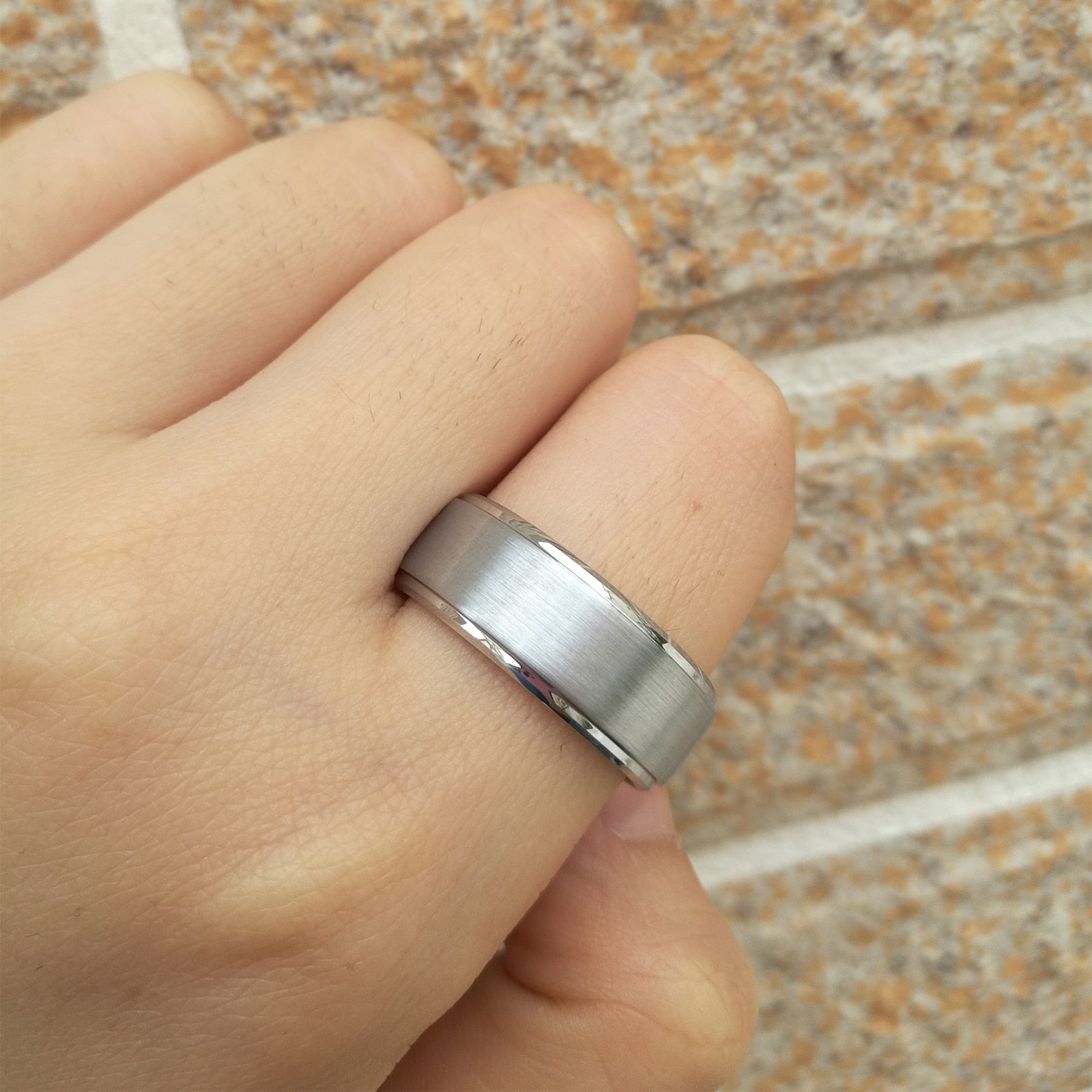 mens wedding ring tungsten carbide Holloway Jewellery