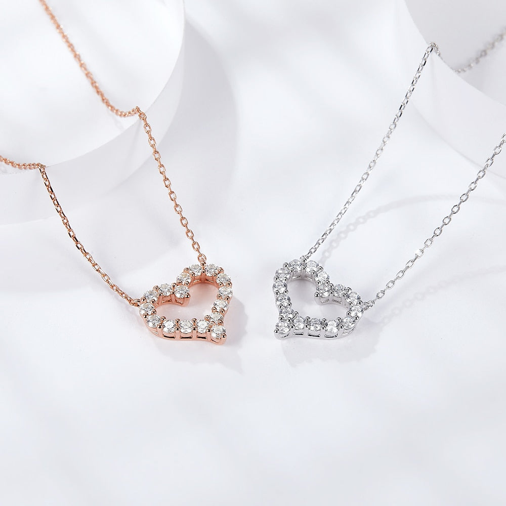 Sterling Silver Moissanite Diamond Necklace Australia