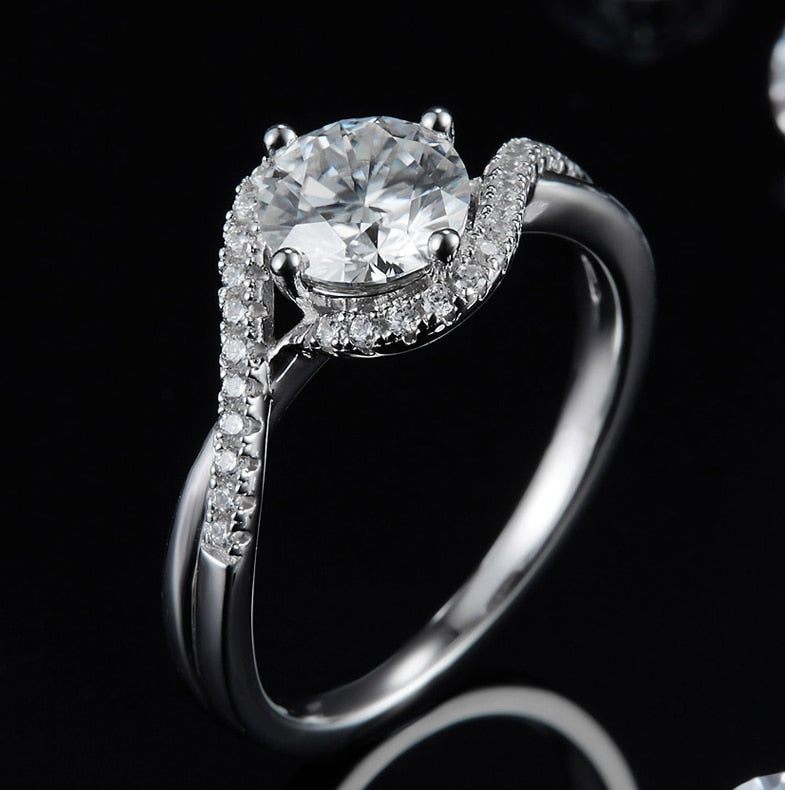 Free Shipping US Moissanite Diamond Engagement Ring