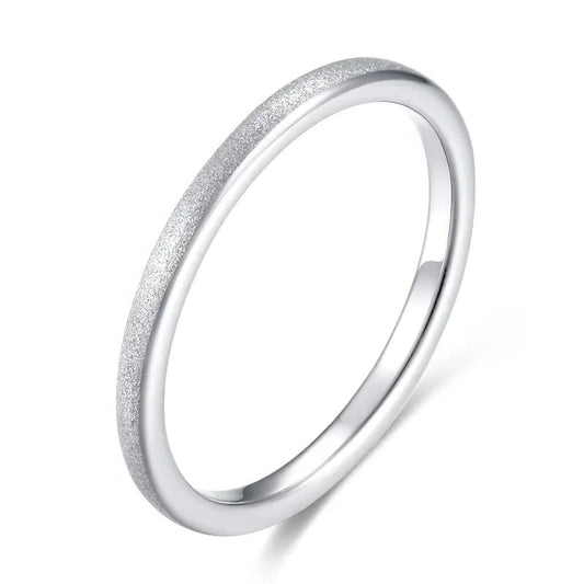 2mm Thin Tungsten Ring for Women Matte / Sand Finish (2 colours available)