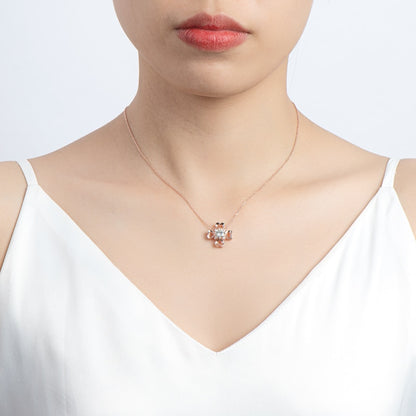 Sterling Silver Moissanite Diamond Necklace NZ