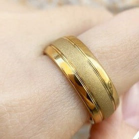 mens ring gold colour tungsten ring Holloway JEWELLERY