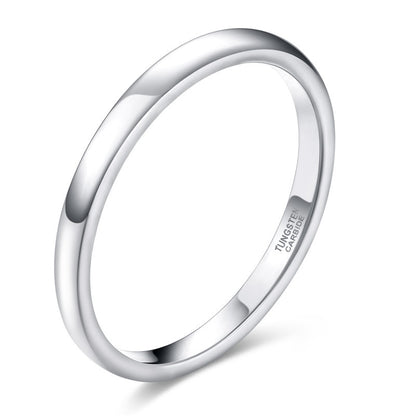 2mm silver tungsten ring holloway jewellery
