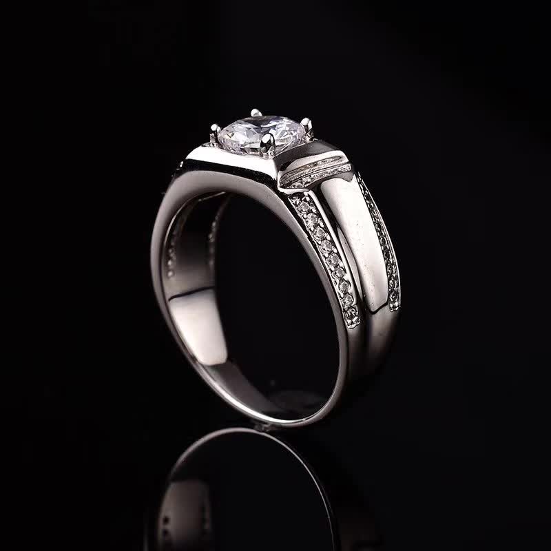 Moissanite Sterling Silver Ring New Zealand