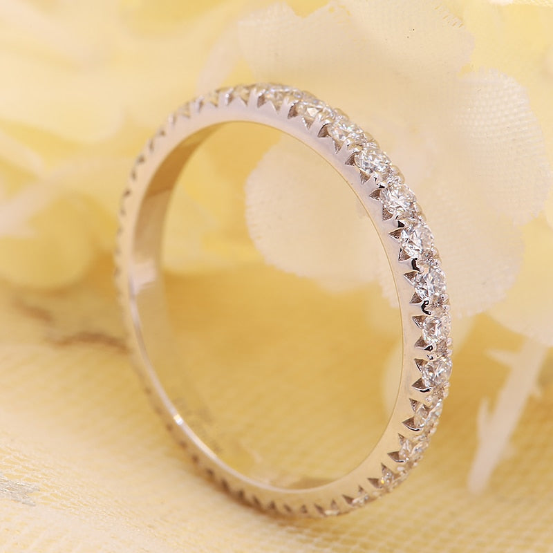 White Gold Moissanite Eternity Ring