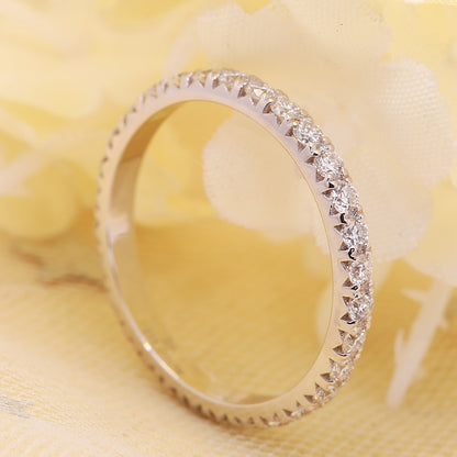 White Gold Moissanite Eternity Ring