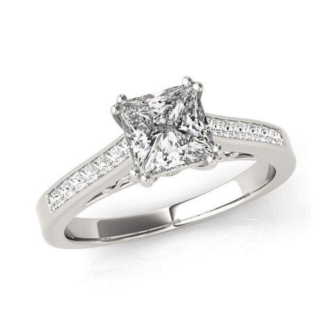 Holloway Jewellery UK Princess Cut Moissanite Diamond Ring Set