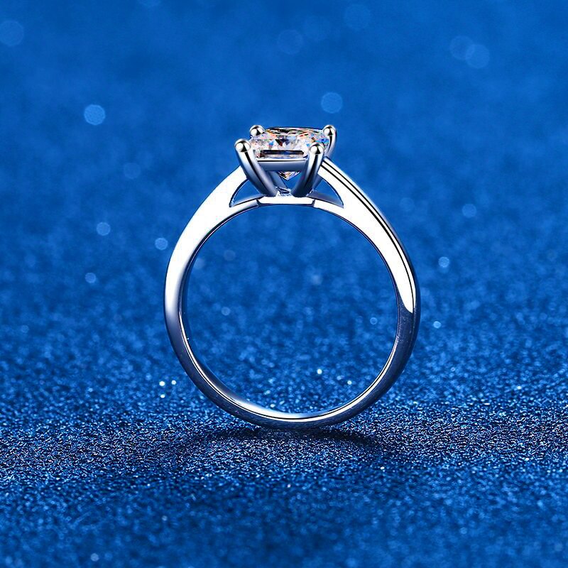 Holloway Jewellery US Princess Cut Moissanite Engagement Ring 