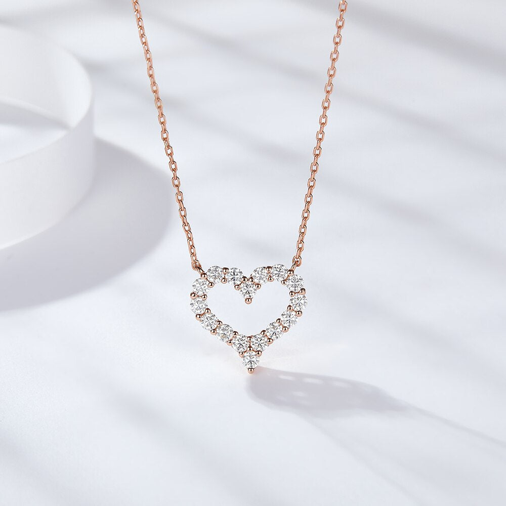 Heart Moissanite Diamond Necklace