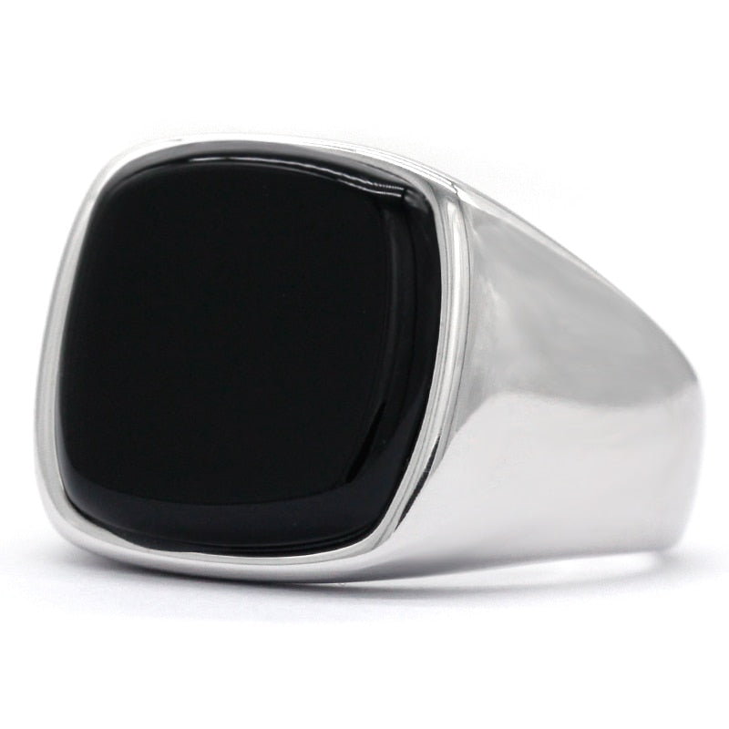 Sterling Silver Black Onyx Ring UK