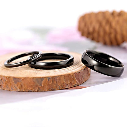 black tungsten wedding rings unisex