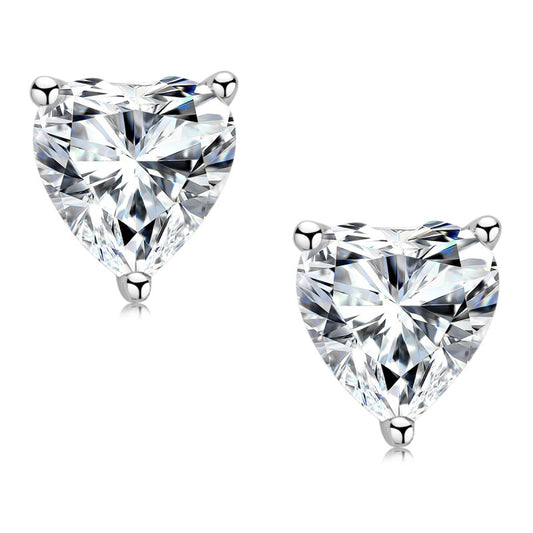 heart moissanite diamond earrings AU Holloway Jewellery